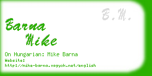barna mike business card